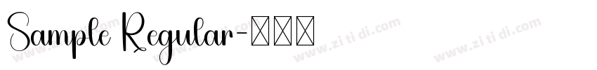 Sample Regular字体转换